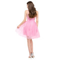Grace Karin Nouveauté Nice Design Fille Bling Bling perlée courte robe de bal rose CL6151-2 #